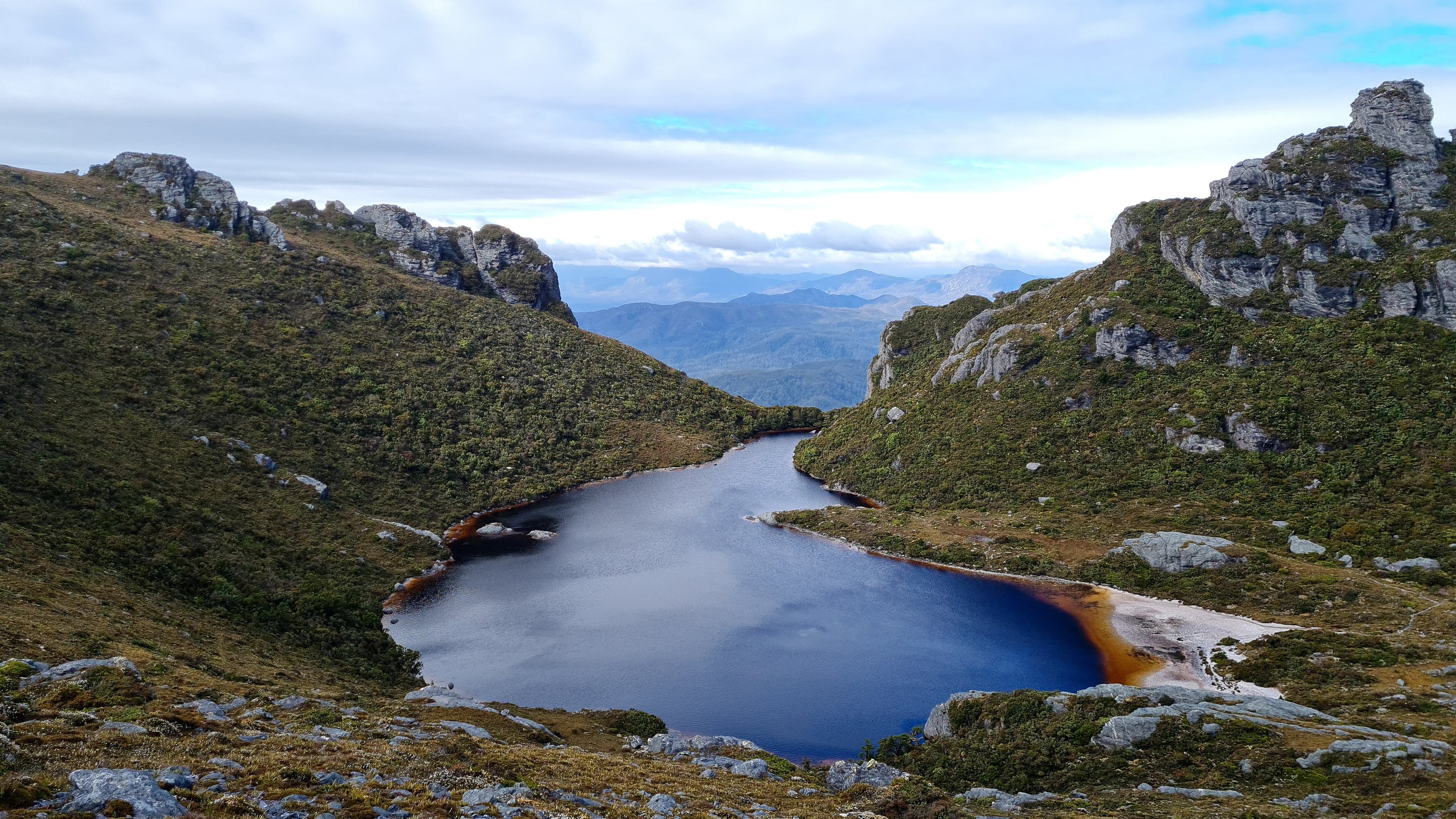 Lake Cygnus from the East, after climbing up the access track.