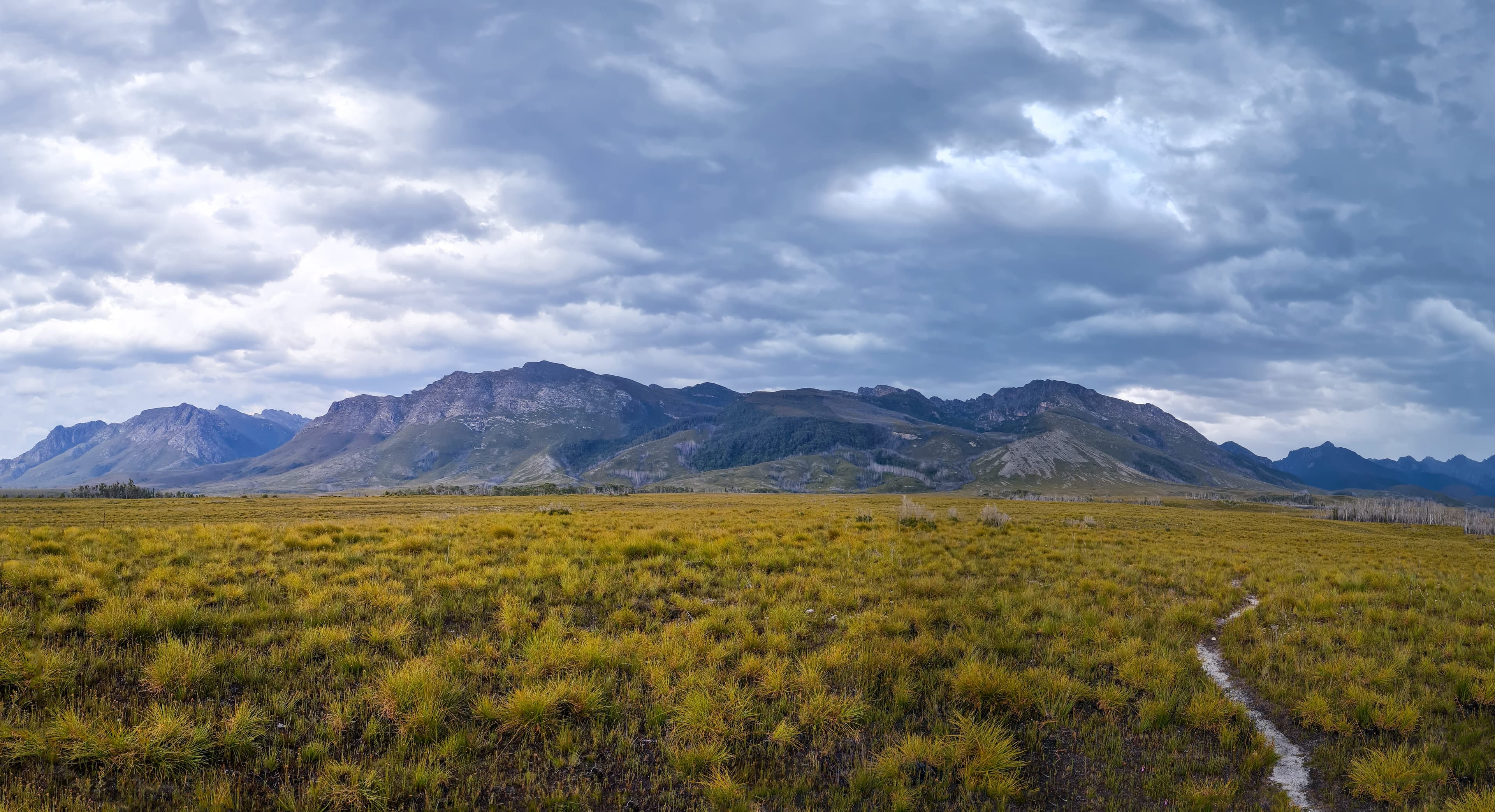 The final sweeping view of the Arthurs. Kappa Moraine to the right, roots of the Eastern Arthurs to the left. 