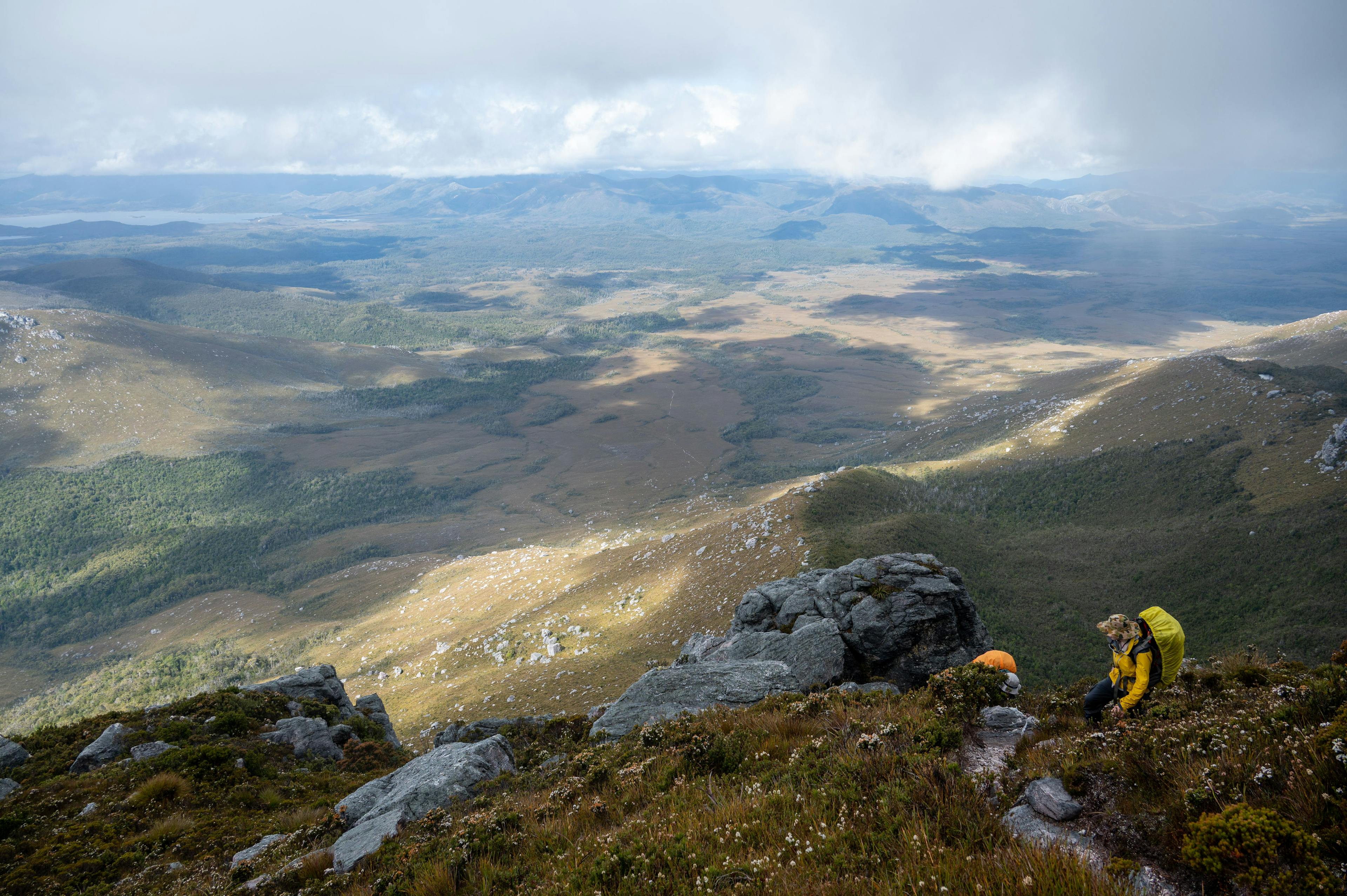 The Arthur Plains - somewhere on the climb up Alpha Moraine. Photo Credit - Craig Pearce 